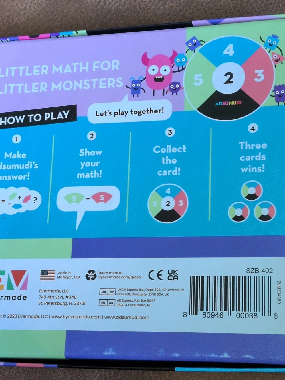 Evermade Addsumuddle Little Ones Kids Math Game Homeschool